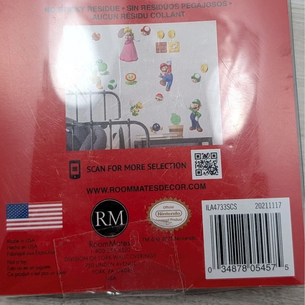 RoomMates Super Mario 32 Peel and Stick Wall Decals